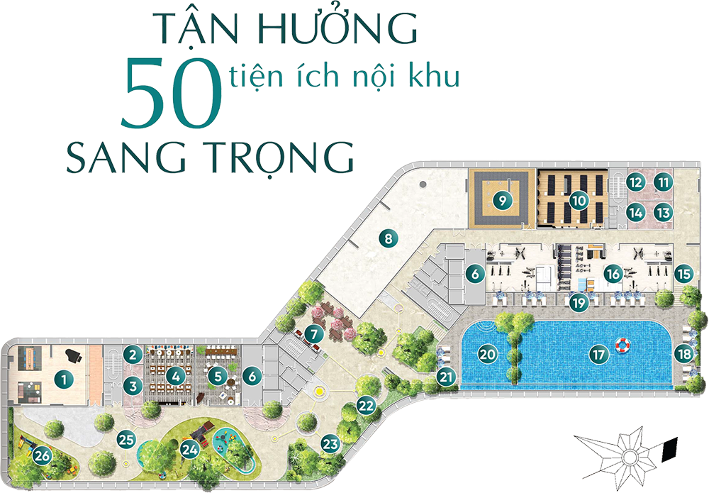 Mặt bằng tầng tiện ích