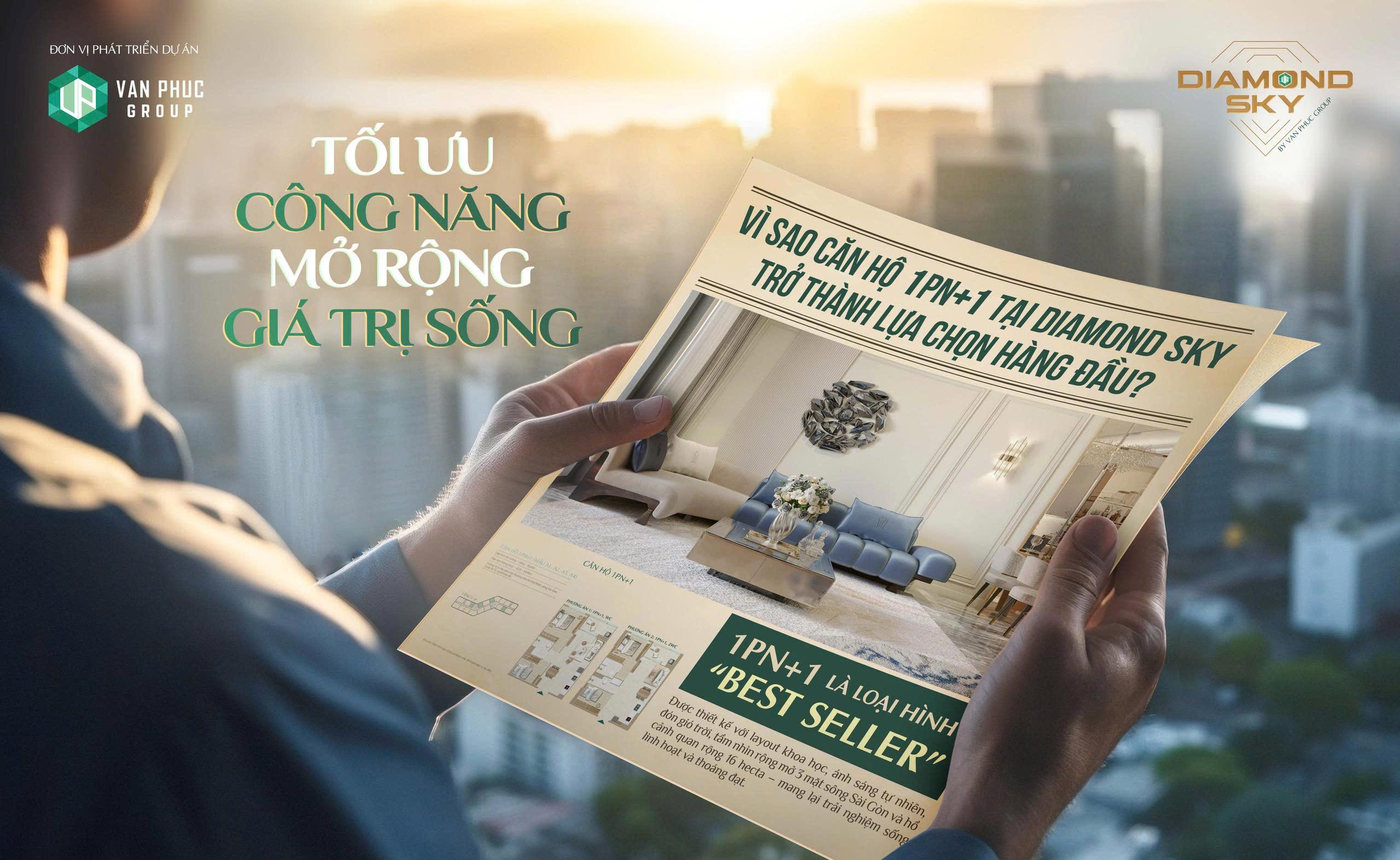 VÌ SAO CĂN HỘ 1PN+1 TẠI DIAMOND SKY TRỞ THÀNH LỰA CHỌN HÀNG ĐẦU